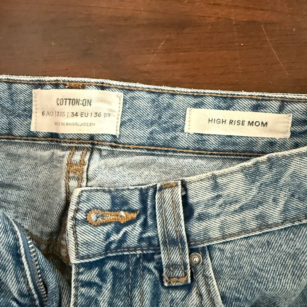 Cotton On Light Blue High Rise Mom Jeans